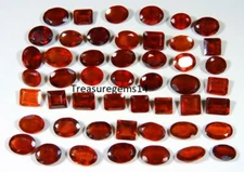 Hessonite Garnet Faceted' 100 Crt Wholesale Lot Natural Calibrated Cabochon