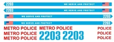 1:24 1:25 G scale model Hill Street Blues police car decals
