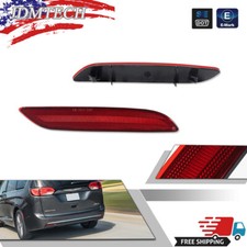 For Chrysler Pacifica & Voyager 17-25 Red Lens Rear Bumper Reflector Lights Pair