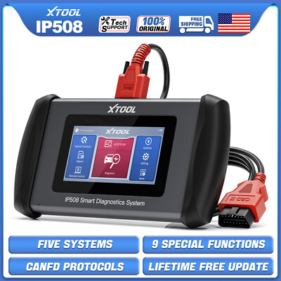 XTOOL IP508 Five Systems Diagnostic Auto OBD2 Scanner CANFD EPB SRS Engine SAS