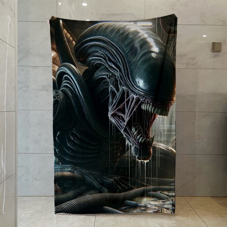 Movie Alien Romulus Blanket Queen King Flannel Soft Bed Sofa Blanket