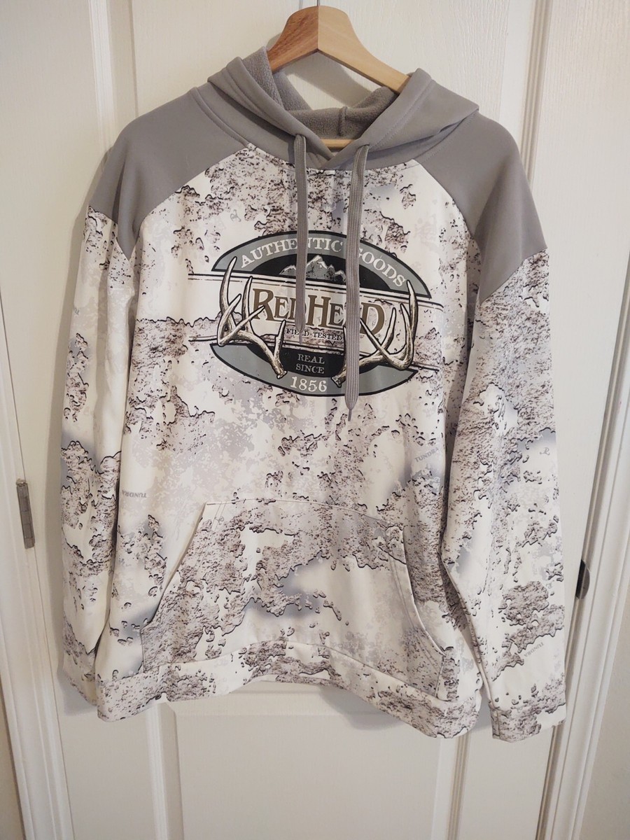 RED HEAD Brand True Timber Camo Hoodie Sweatshirt Size XL White gray
