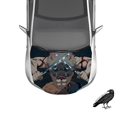 Anime Hood Wrap Inosuke Demon Slayer V2 Weatherproof Vinyl Car Decal 50 ...