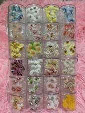 3d acrylic flower nail art.