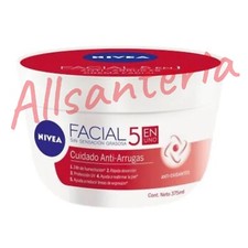 NIVEA FACIAL 5 CREMA CREAM - BIG 375ml -FREE SHIPPING