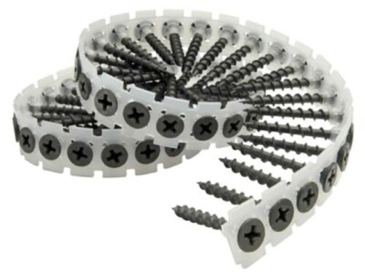 10,000 Count Collated Drywall Screws Phillips Coarse Thread #6 X 1-1/4'', BULK