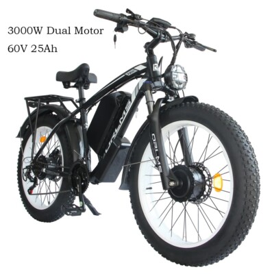 ORLMS 3000W Dual Motor E-Bike 60V 25Ah 38 MPH 24 inch Fat