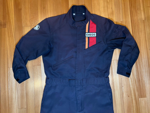 Vintage ENEOS Japan Mechanic Tsunagi Suit Maintenance Gas Station Coveralls sz L