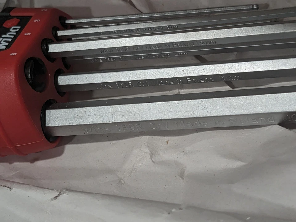 WIHA 8 Piece L-Key Combo Hex Key Set incomplete 66992 - Image 2 of 3