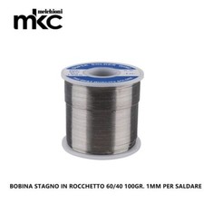 Rocchetto Stagno Melchioni MKC 60/40 100 gr Diametro 1,0 mm Conformità ASTM Pao