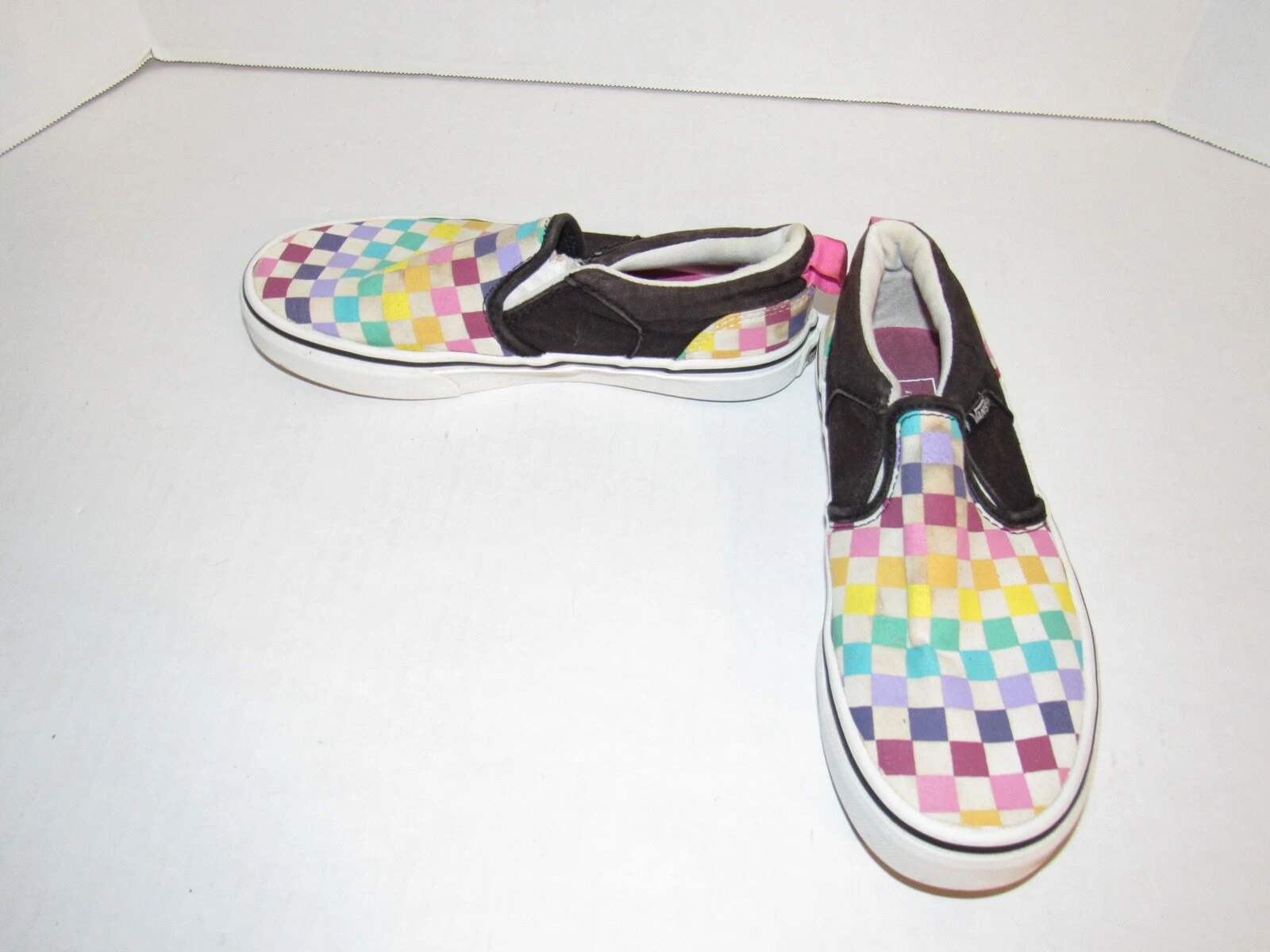 Scarpe slip on Vans Oldol Skoolhiera scacchiera arco tela neraanile giova M