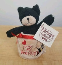 Ganz Heritage Collection Honey Pot Plush Black Bear You're My Honey 7"