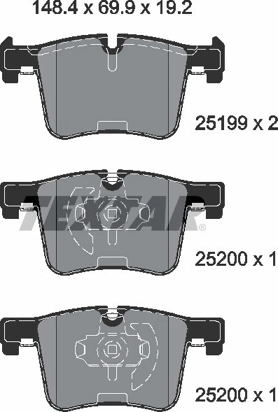 TEXTAR Bremsbeläge BMW X3 F25 X4 F26 3er +4er F30 F31 F32 F33 GT F34 F36 VORNE - Bild 4 von 4