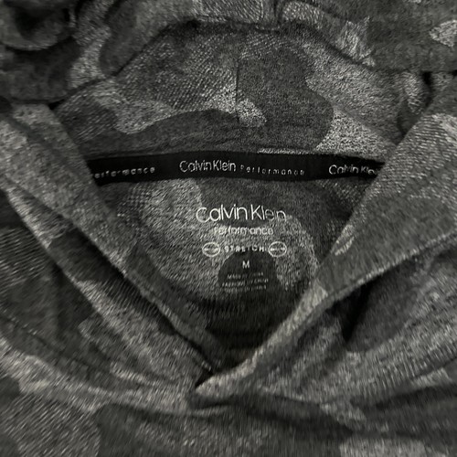Calvin Klein Performance womens gray camo athletic hooded shirt size M - Picture 4 of 9