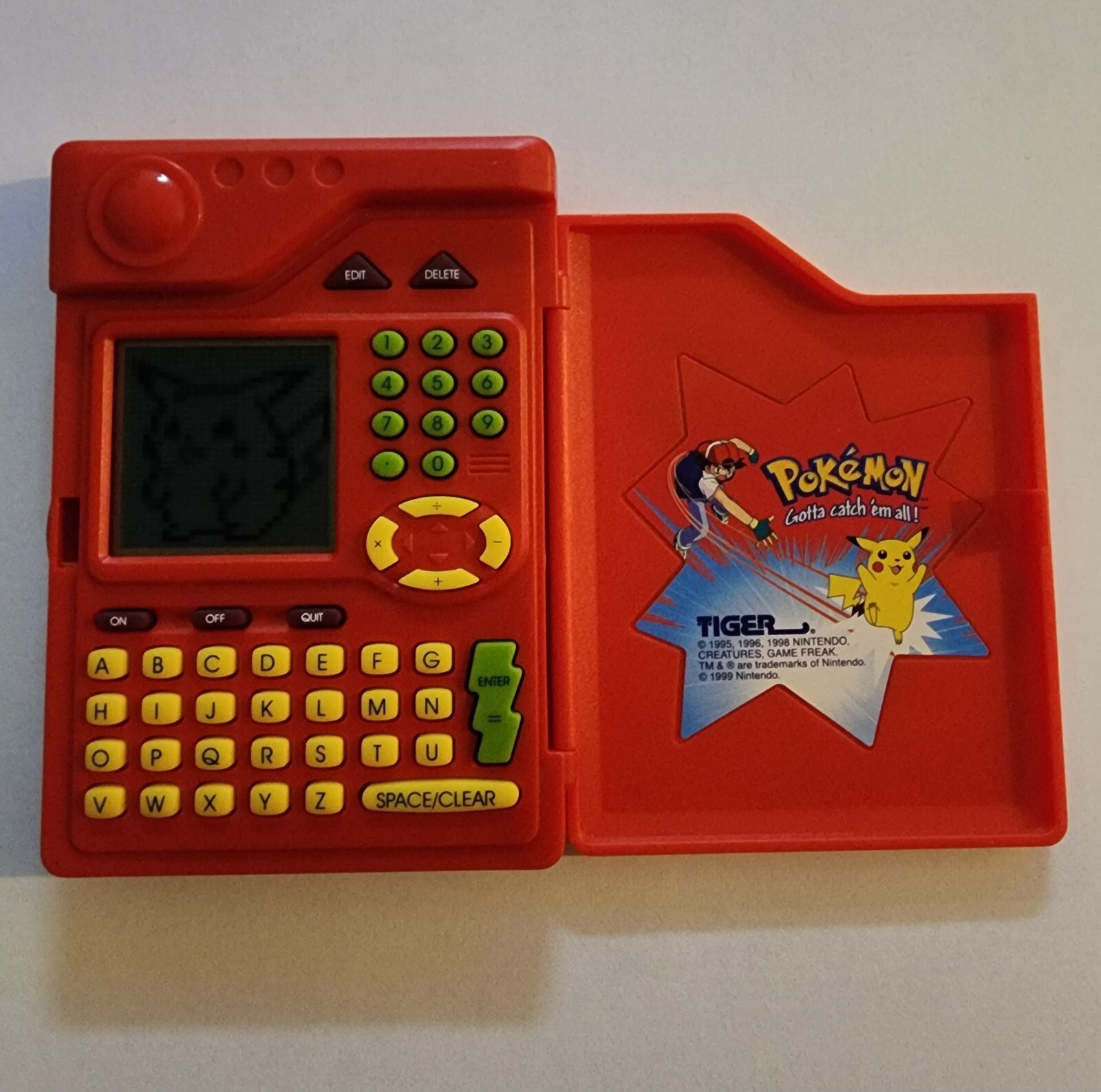 Pokemon Pokedex 1998 Tiger Electronics Handheld Toy Vintage Tested Working
