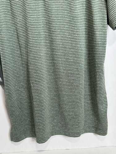 Adidas Golf Polo Shirt Medium MSRP $65 Green Stripe Stretch - Picture 10 of 10