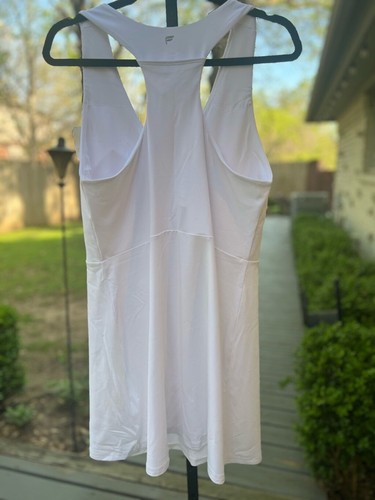 Women's Fabletics classic White ON-THE-CO BUILT-IN BRA DRESS Size XL (12-14) - Picture 2 of 6