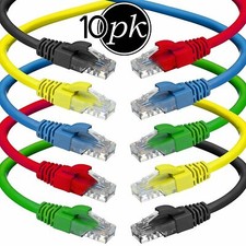 Lot of 10pc 3ft Cat6 Patch Cord Cable 500mhz Ethernet Internet Network LAN RJ45
