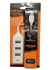 USB Hub 2.0 4-Port Hub Turns 1 USB Port Into 4