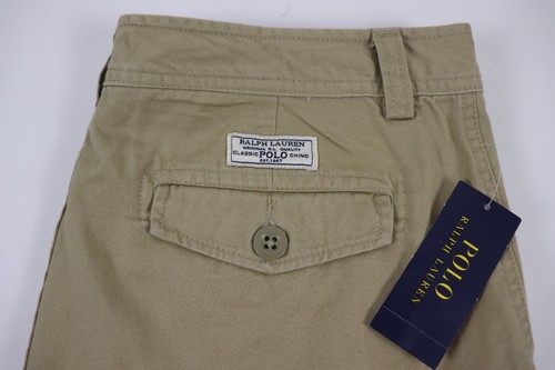 RALPH LAUREN Size 20 Boy's Shorts Cargo Flat Front Khaki Long Length NEW $55 - Picture 2 of 5