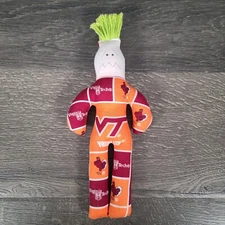 Virginia Tech Hokies Maroon Orange Dammit Doll Plush Rare