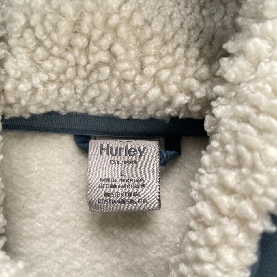 Толстовка с капюшоном мужская большая белая синяя шерпа анорак флис с длинным рукавом на молнии - Изображение 4 из 4