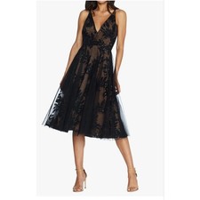 Stunning Dress the Population Courtney Sequin Lace Midi Dress size XS (NEW)