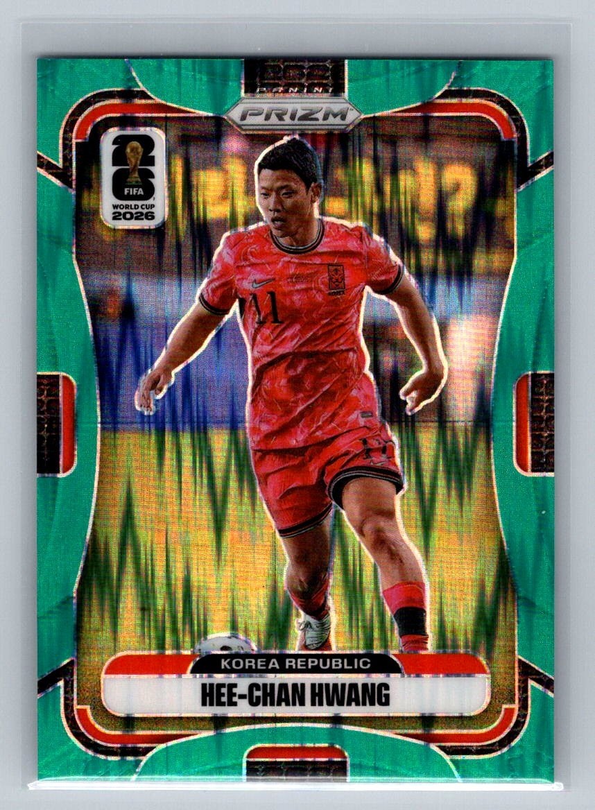 2026 Panini Prizm FIFA World Cup #279 Hee-chan Hwang Teal Flash Prizm #/255