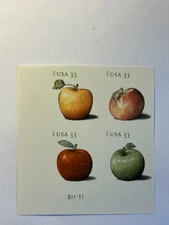 U. S. Imperf. Plate Block SC 4727-30b Apples MNH PL S11111 2013