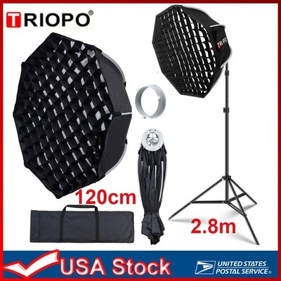 US TRIOPO 120cm Quick-Setup Octagon Softbox+Tripod For Godox AD600PROII AD800Pro