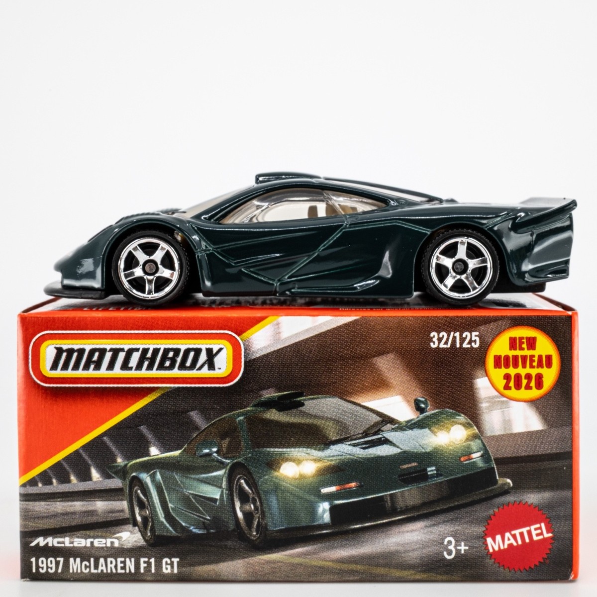 2026 Matchbox Power Grabs #32 1997 McLaren F1 GT XP GREEN | FSB | eBay
