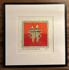 James RIZZI: Original Screen Print "DID YOU EVER KISS A PRINCE", KRAZY CRITTERS