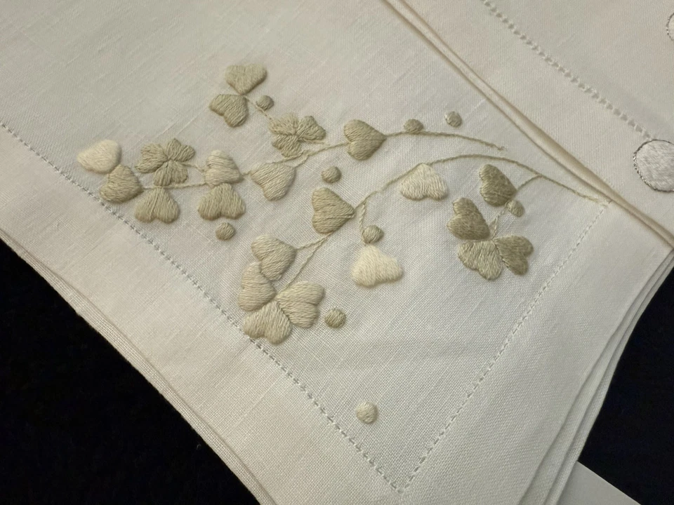 D Porthault Paris One Anagramme And One Confetti 20” Linen Dinner Napkins NEW - Image 4 of 4