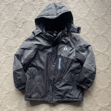 Gerry Full Zip Water Resistant Gray/Black Hooded 3 in 1 Jacket Boy's Med 10/12