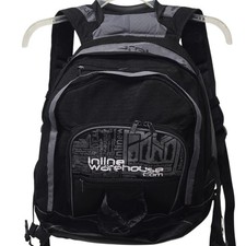 Inline Warehouse Skate Backpack Black Grey Multi Pocket Commuter Bag