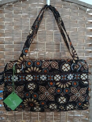 NWT Vera Bradley Whitney Canyon Shoulder Bag Purse Brown Quilted