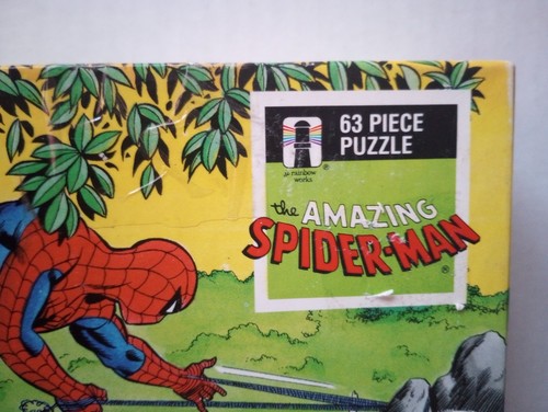 Factory Sealed The Amazing Spider-Man 63 Piece Jigsaw Puzzle 1988 VTG Marvel - Picture 9 of 10