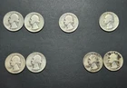 Lot #2 - 8 Washington U.S. Quarters 1936 to 1937 - 90% silver