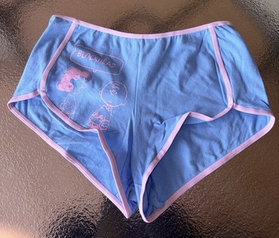Peanut Y2K Shortie Blue Cotton M Blockhead Bikini Panty Underwear