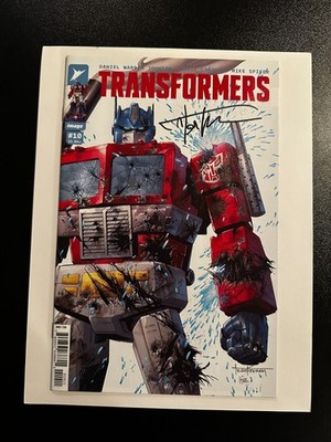 Transformers #10 - Battle Damage Trade Cover - Signed Tyler Kirkham