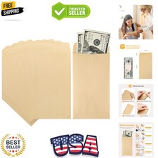 100 PACK Brown Cash Envelopes 3 1/2 x 6 1/2 for Budgeting, Small Kraft Money ...