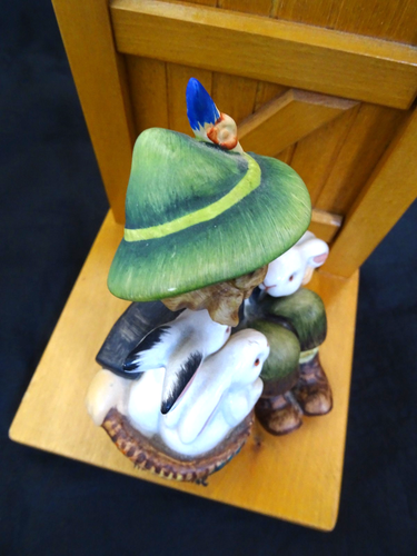 (2) Vintage Hummel Figurine Bookends Boy w/ Bunnies Girl w/ Chicks - Picture 8 of 24