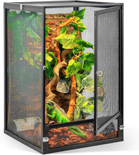 Foldable Reptile Terrarium Kit 33 Gallon 26"X17"X17"  360  Panoramic, Foldable.