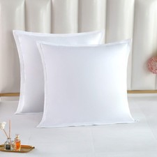  Outlets Long-staple Cotton Euro Sham Set of 2, White