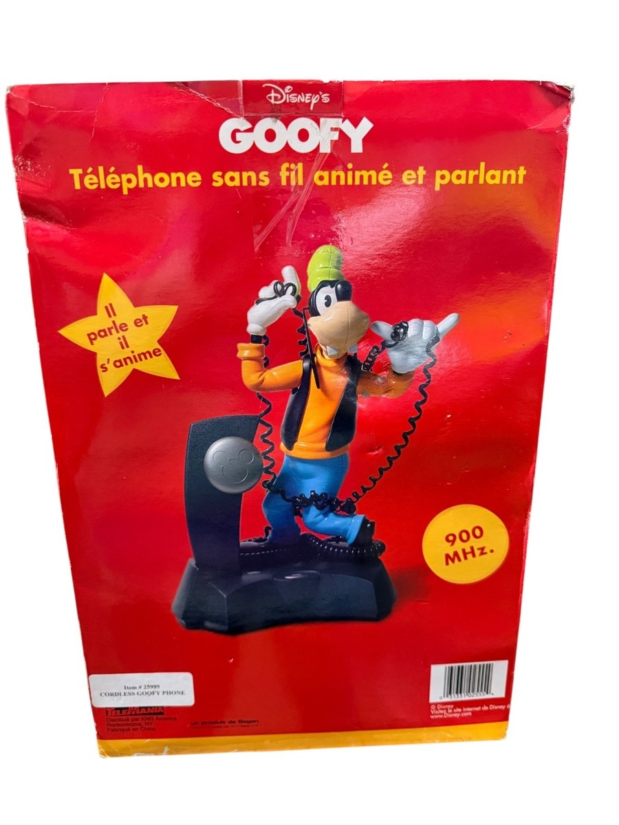 グーフィー　テレフォン Disney Goofy Cordless Animated Talking Telephone 900MHz Vintage