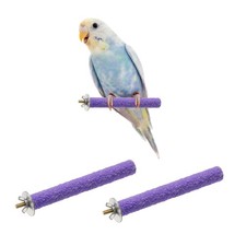 2Pcs 15 x 1.8 cm L x W Wood Perch Stand Colorful Paw Grinding Stick, Purple