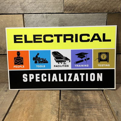Vintage CAT Specialization Display Sign Showroom Dealer Mint NOS - Electrical