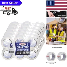 Durable Biaxially Oriented Clear Packing Tape - 2 Inch Wide & Bulk 36 Pack