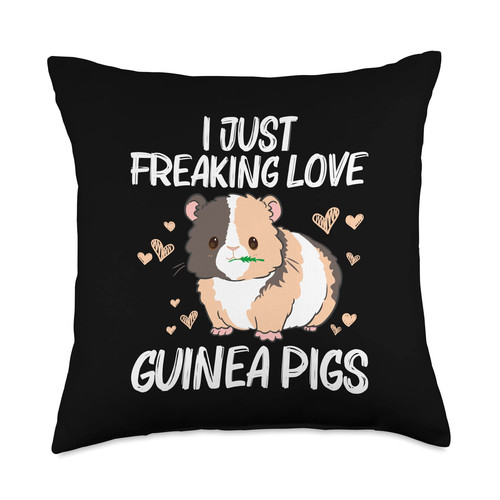 Cool Guinea Pig For Men Women Wheek Fluffy Cavy Pet Animal Throw Pillow