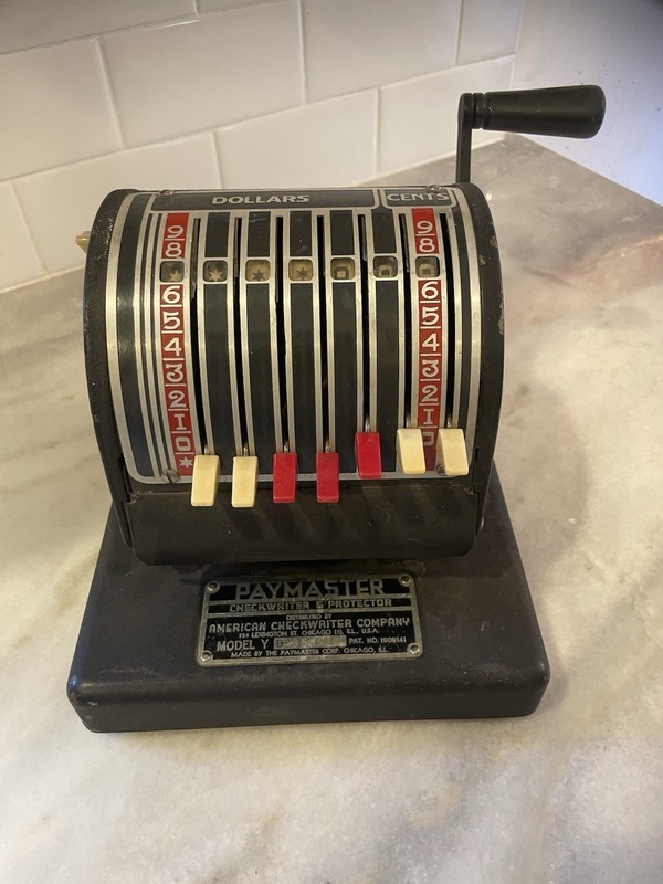 Vintage Paymaster Check Writer Protector Printer series 400
